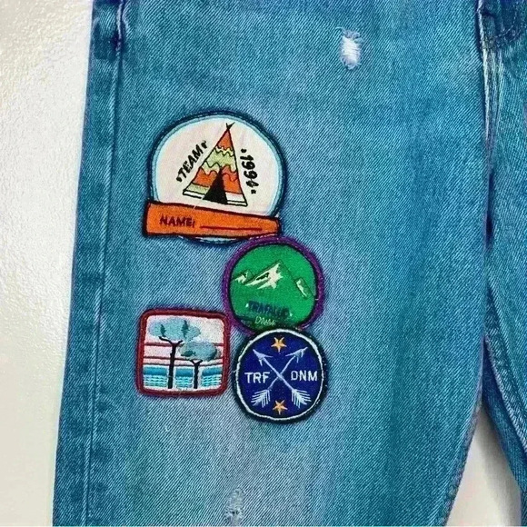 Zara Embroidered Jeans Patchwork - Picture 9 of 11